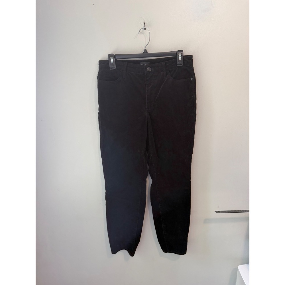 Talbots Black Corduroy Jeggings Curvy Fit Pants Womens 6P Petite Fine Wale